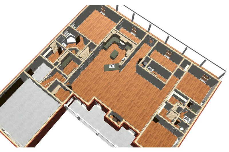 Home Plan - Floor Plan - Other Floor 1 for Country House Plan #44-129 - 4 bed, 3 bath
