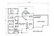 European Style House Plan - 3 Beds 2 Baths 2527 Sq/Ft Plan #67-242 
