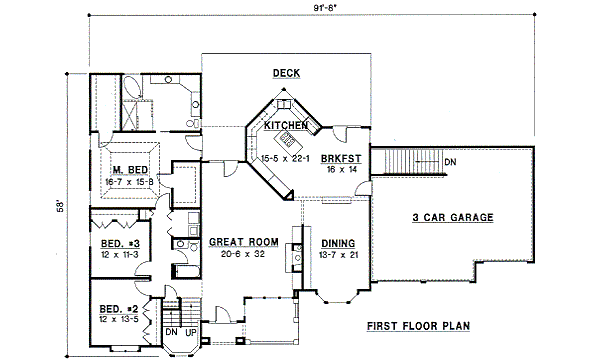 European Floor Plan - Main Floor Plan #67-242