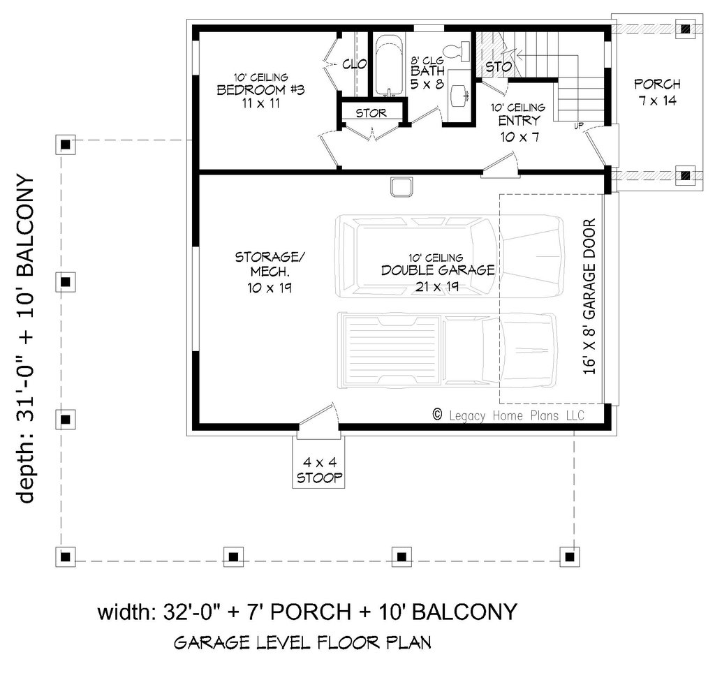 Contemporary Style House Plan - 3 Beds 2 Baths 1559 Sq/Ft Plan #932-918 ...