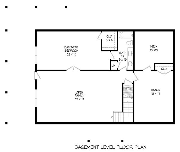 Country Floor Plan - Lower Floor Plan #932-573