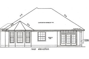 Exterior - Rear Elevation for Cottage House Plan #411-382 - 3 bed, 2 bath