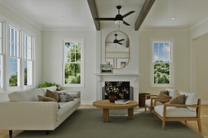 Interior - Family Room for Farmhouse House Plan #461-113 - 5 bed, 4 bath