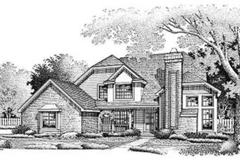 Exterior - Front Elevation 2 for Traditional House Plan #50-189 - 4 bed, 2.5 bath