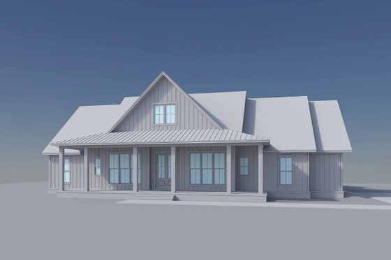 Exterior - Front Elevation 16 for Farmhouse House Plan #430-439 - 4 bed, 2.5 bath
