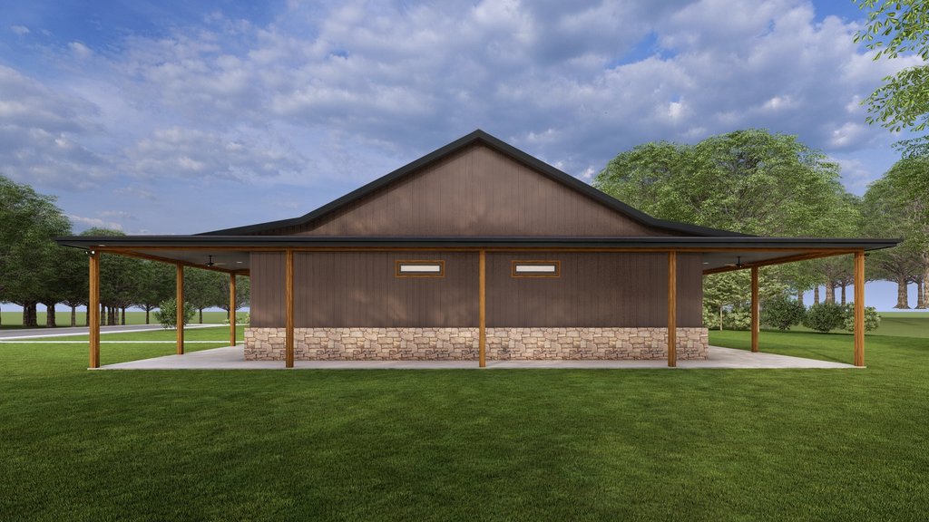Exterior - Other Elevation 1 for Ranch House Plan #1127-3 - 3 bed, 2.5 bath