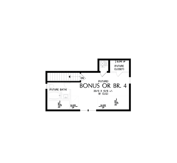 Farmhouse Floor Plan - Upper Floor Plan #48-1197