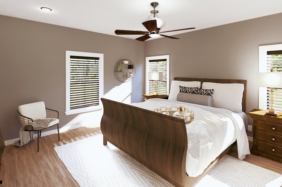 Interior - Master Bedroom for Farmhouse House Plan #44-283 - 3 bed, 2 bath