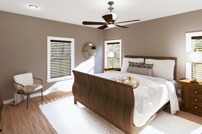 House Plan Design - Interior - Master Bedroom for Farmhouse House Plan #44-283 - 3 bed, 2 bath