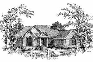 Traditional Exterior - Front Elevation Plan #70-299