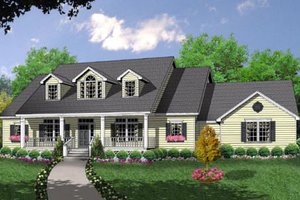 Country Exterior - Front Elevation Plan #40-180
