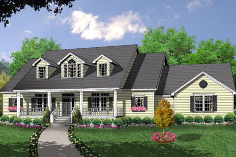 Country Style House Plan - 3 Beds 3 Baths 2330 Sq/Ft Plan #40-180