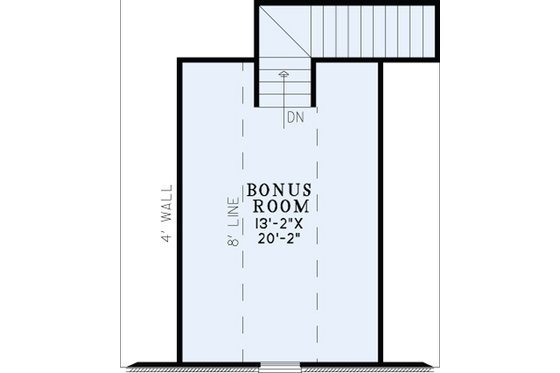 Floor Plan - Upper Floor for European House Plan #17-2453 - 3 bed, 2 bath