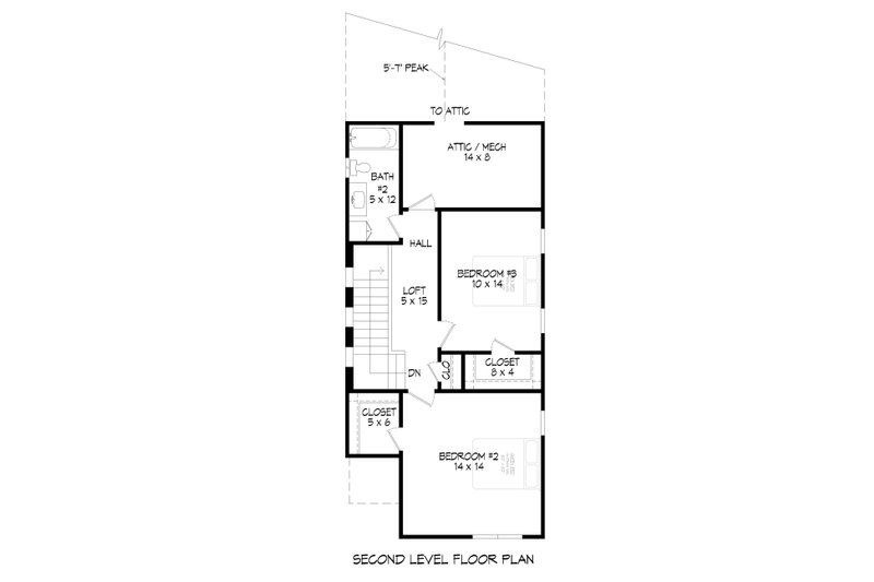 Home Plan - Floor Plan - Upper Floor for Traditional House Plan #932-398 - 3 bed, 2.5 bath