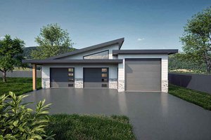 Contemporary Exterior - Front Elevation Plan #1101-45