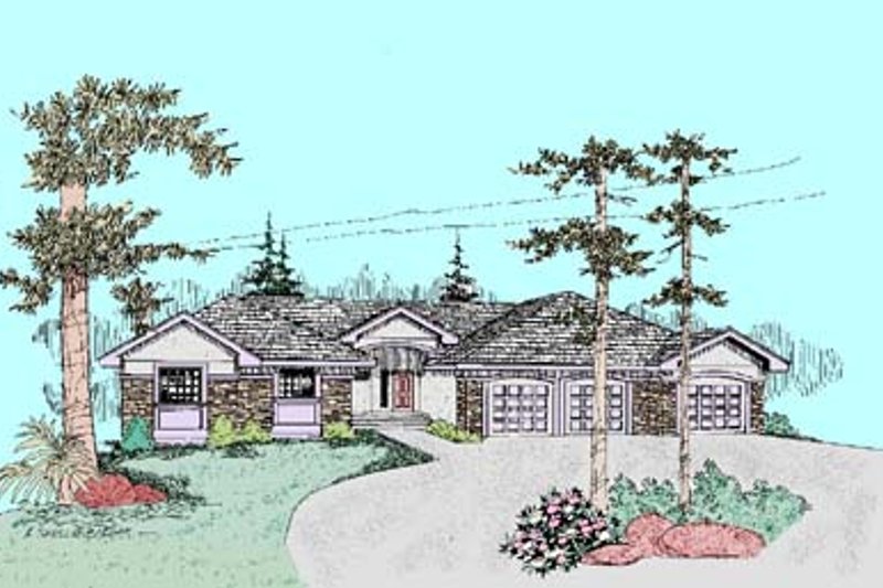 Home Plan - Traditional Exterior - Front Elevation Plan #60-444