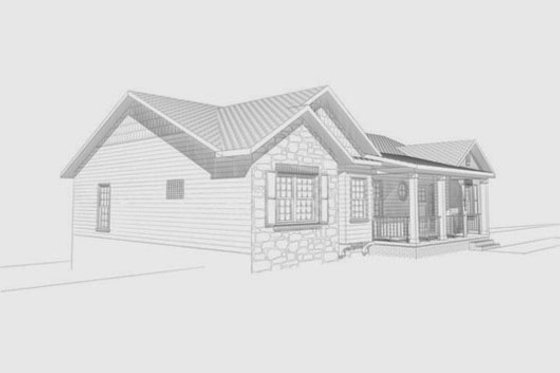 Exterior - Other Elevation for Ranch House Plan #123-112 - 4 bed, 3 bath