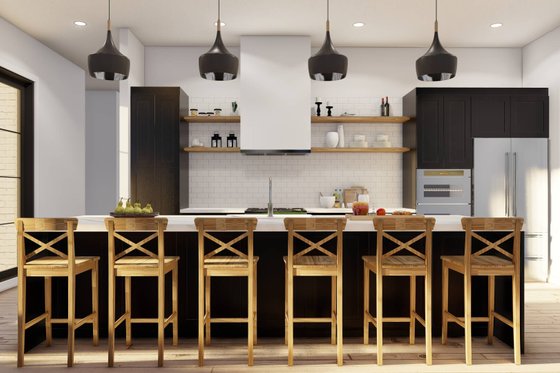 Interior - Kitchen for Modern House Plan #923-198 - 3 bed, 3 bath