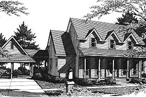 Country Exterior - Front Elevation Plan #14-210