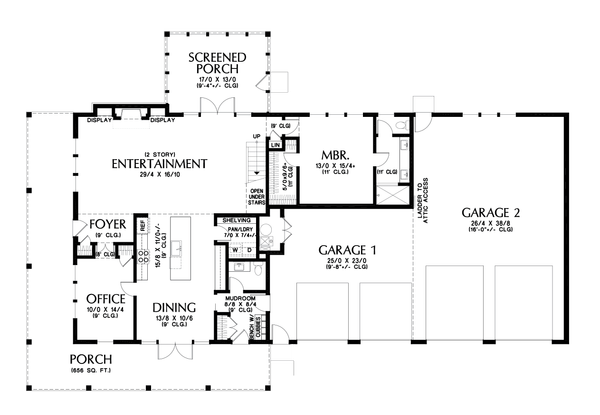 Barndominium Floor Plan - Main Floor Plan #48-1131