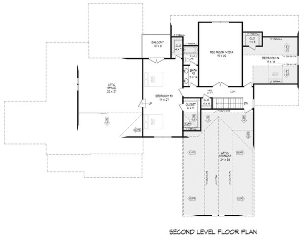Home Plan - Traditional Floor Plan - Upper Floor Plan #932-530