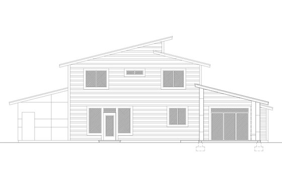 Exterior - Rear Elevation for Contemporary House Plan #112-217 - 5 bed, 2.5 bath