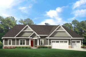 Ranch Exterior - Front Elevation Plan #1010-225