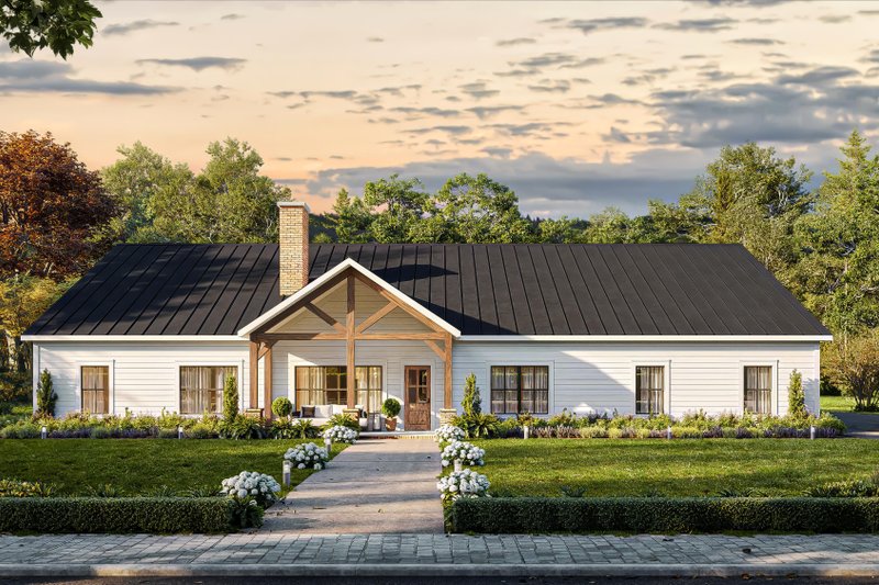 Barndominium Style House Plan - 4 Beds 3.5 Baths 2866 Sq/Ft Plan #1117-26 Exterior