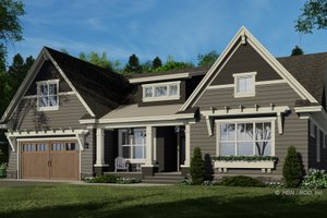 Exterior - Front Elevation 3 for Craftsman House Plan #51-1244 - 3 bed, 2.5 bath