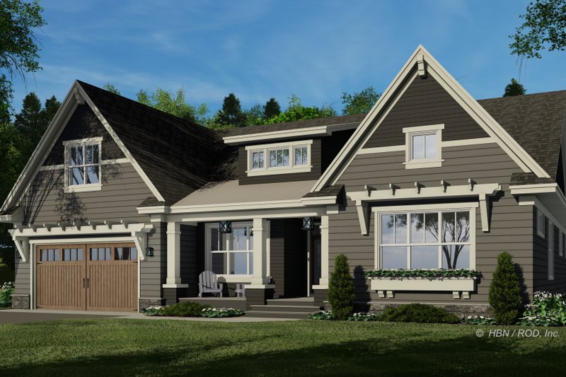 House Blueprint - Exterior - Front Elevation 3 for Craftsman House Plan #51-1244 - 3 bed, 2.5 bath