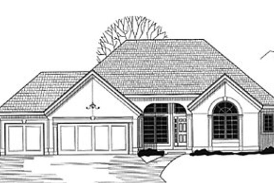 Exterior - Front Elevation for Traditional House Plan #67-199 - 4 bed, 4 bath