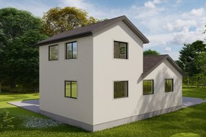 Exterior - Rear Elevation 1 for Traditional House Plan #1060-150, 0 bath