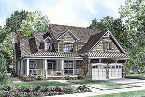 Country Exterior - Front Elevation Plan #17-2269