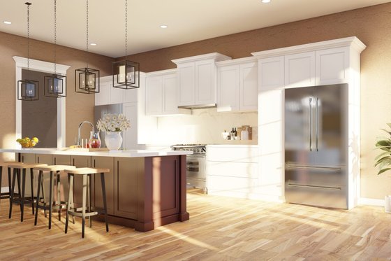 Interior - Kitchen 1 for European House Plan #17-3416 - 4 bed, 4.5 bath