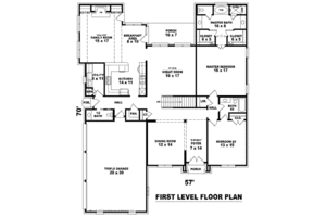 Floor Plan - Main Floor for European House Plan #81-1586 - 5 bed, 4.5 bath