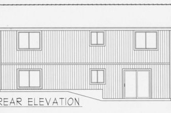 Exterior - Rear Elevation for Ranch House Plan #112-103 - 2 bed, 1 bath