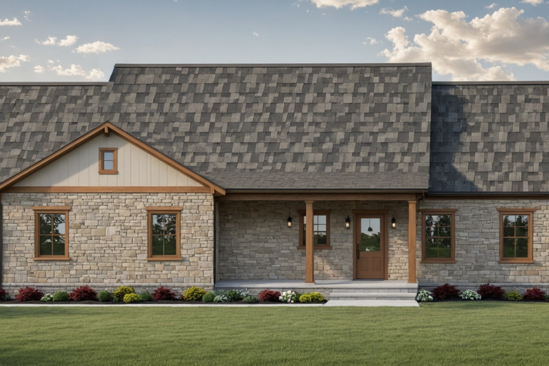 House Design - Exterior - Rear Elevation for Farmhouse House Plan #21-531 - 3 bed, 2.5 bath