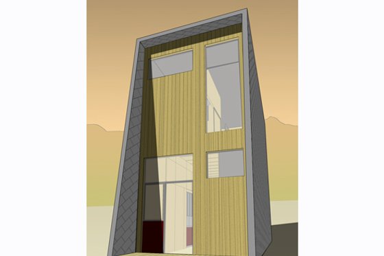 Exterior - Front Elevation for Modern House Plan #469-2 - 2 bed, 1.5 bath