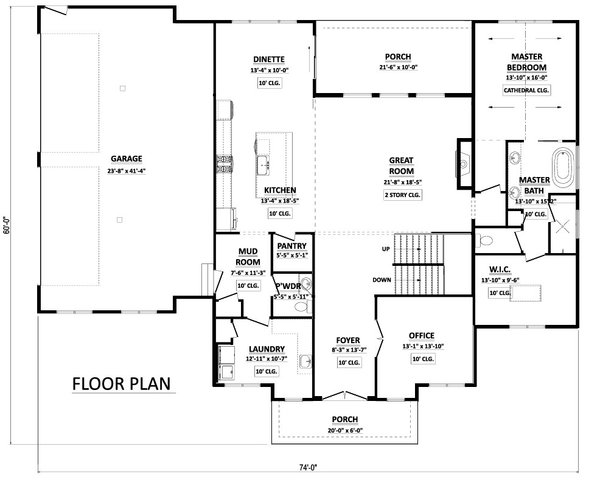 Farmhouse Floor Plan - Main Floor Plan #1089-32