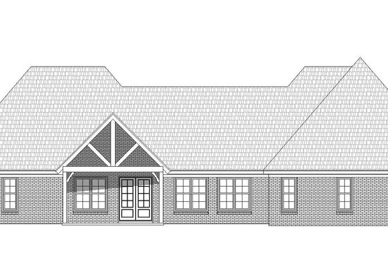 Exterior - Rear Elevation for Country House Plan #932-313 - 3 bed, 3.5 bath