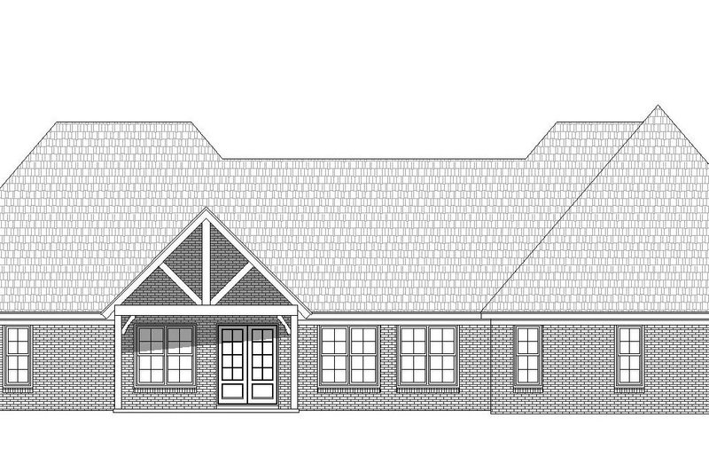 House Blueprint - Exterior - Rear Elevation for Country House Plan #932-313 - 3 bed, 3.5 bath