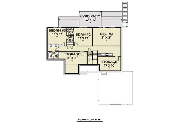 Architectural House Design - Craftsman Floor Plan - Lower Floor Plan #1070-128