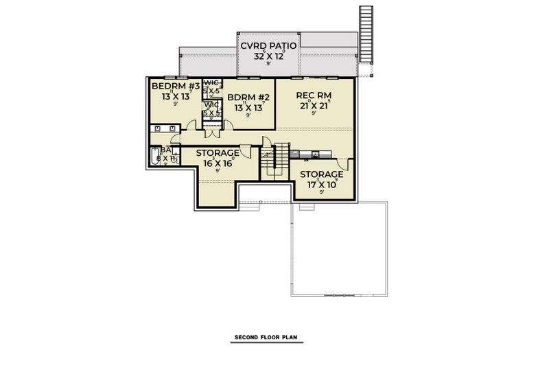 House Plan Design - Floor Plan - Lower Floor for Craftsman House Plan #1070-128 - 3 bed, 2.5 bath