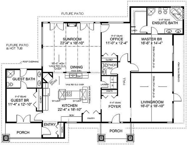 Home Plan - Country Floor Plan - Main Floor Plan #126-218
