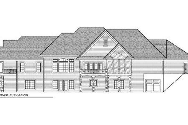 Dream House Plan - Exterior - Rear Elevation for European House Plan #70-1011 - 4 bed, 6 bath