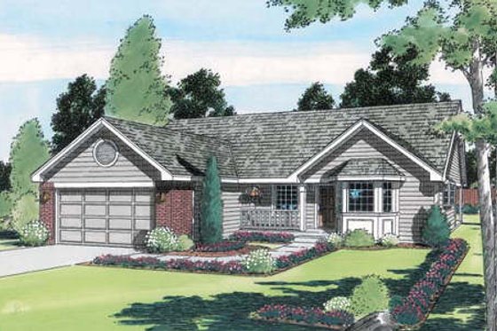 Exterior - Front Elevation for Traditional House Plan #312-377 - 3 bed, 2 bath