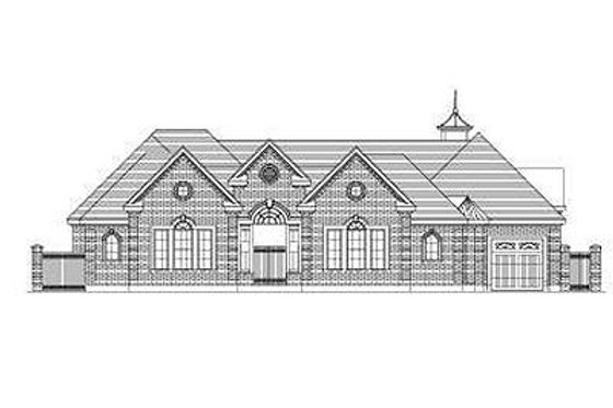 Exterior - Front Elevation for Colonial House Plan #411-844 - 4 bed, 4.5 bath