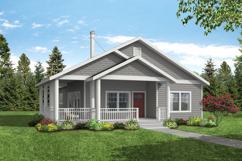 Dream House Plan - Cottage Exterior - Front Elevation Plan #124-1302