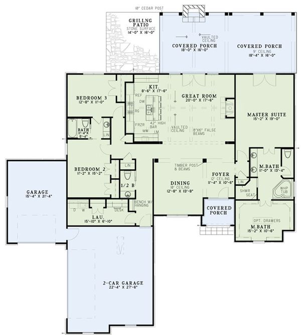 Home Plan - European Floor Plan - Main Floor Plan #17-2549