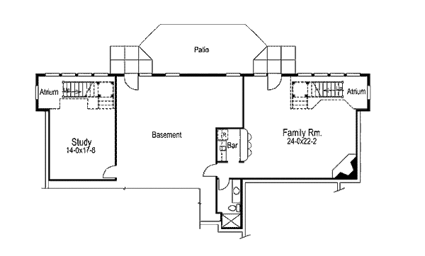 Dream House Plan - Colonial Floor Plan - Lower Floor Plan #57-302